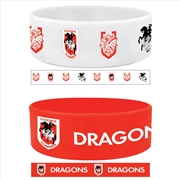 Buy NRL: St George Dragons - Set Of 2 Wrist Bands