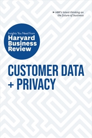 Buy Customer Data and Privacy: The Insights You Need from Harvard Business Review