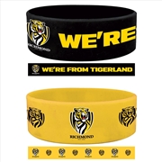 Buy AFL - Richmond Set Of 2 Wrist Bands
