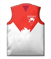 Buy AFL - Sydney Swans Guernsey Shape Cushion