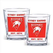 Buy AFL - Sydney Swans 2 Pack Spirit Glasses