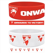 Buy AFL - Sydney Swans Set Of 2 Wrist Bands