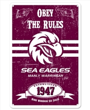 Buy NRL - Manly Sea Eagles Retro Metal Sign