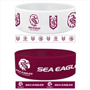 Buy NRL - Manly Sea Eagles Set Of 2  Wrist Bands