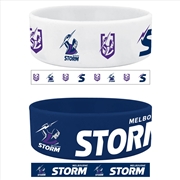Buy NRL - Melbourne Storm Set Of 2  Wrist Bands