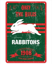 Buy NRL - Rabbitohs Retro Metal Sign