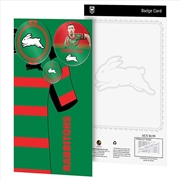 Buy NRL - Rabbitohs 3 Badge Backing Card