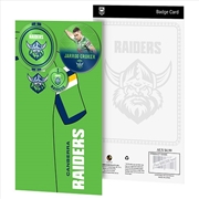 Buy NRL - Raiders 3 Badge Backing Card