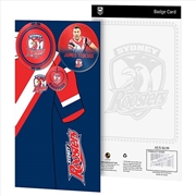 Buy NRL - Roosters 3 Badge Backing Card
