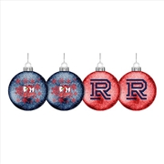 Buy NRL - Roosters S/4 Glitter Baubles