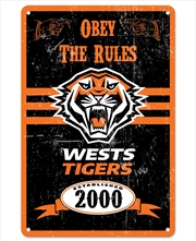 Buy NRL - Wests Tigers Retro Metal Sign