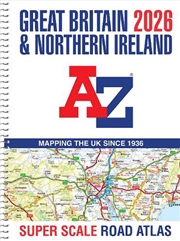 Buy Great Britain A-Z Super Scale Road Atlas 2026