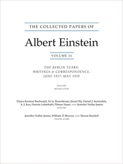 Buy The Collected Papers of Albert Einstein, Volume 16 (Translation Supplement