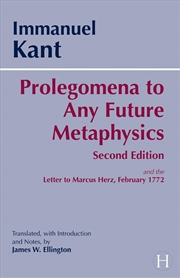 Buy Prolegomena to Any Future Metaphysics
