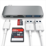 Buy USB Type C OTG with USB 3 0 Female Adaptor and SD Cardreader DARK GRAY