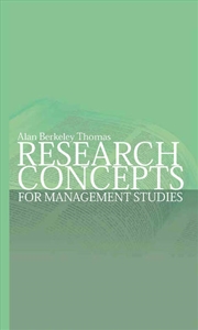 Buy Research Concepts for Management Studies