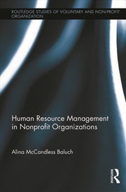 Buy Human Resource Management in Nonprofit Organizations