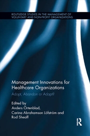 Buy Management Innovations for Healthcare Organizations
