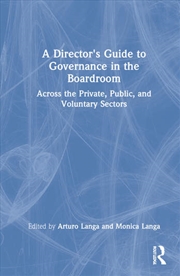 Buy A Director's Guide to Governance in the Boardroom