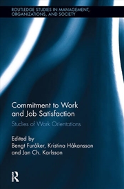 Buy Commitment to Work and Job Satisfaction