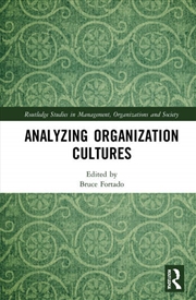 Buy Analyzing Organization Cultures