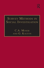Buy Survey Methods in Social Investigation