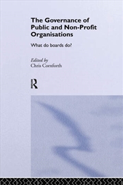 Buy The Governance of Public and Non-Profit Organizations