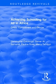 Buy Achieving Schooling for All in Africa