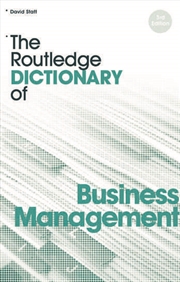 Buy The Routledge Dictionary of Business Management