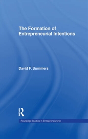 Buy Forming Entrepreneurial Intentions