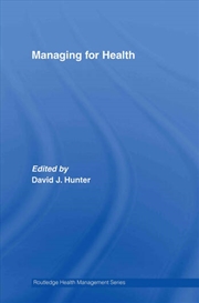 Buy Managing for Health