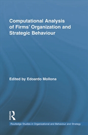Buy Computational Analysis of Firms' Organization and Strategic Behaviour