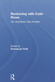 Buy Reckoning with Colin Rowe