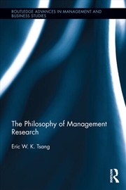 Buy The Philosophy of Management Research
