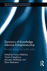 Buy Dynamics of Knowledge Intensive Entrepreneurship