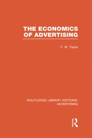 Buy The Economics of Advertising (RLE Advertising)