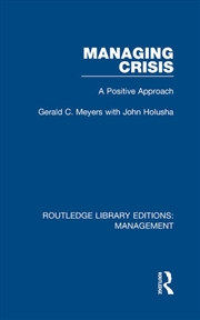 Buy Managing Crisis