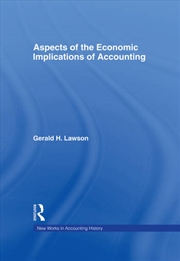 Buy Aspects of the Economic Implications of Accounting