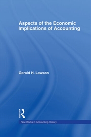 Buy Aspects of the Economic Implications of Accounting