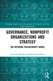 Buy Governance, Nonprofit Organizations and Strategy