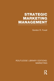 Buy Strategic Marketing Management (RLE Marketing)