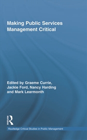Buy Making Public Services Management Critical