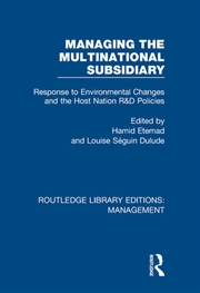 Buy Managing the Multinational Subsidiary