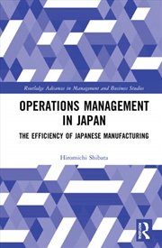 Buy Operations Management in Japan