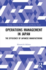 Buy Operations Management in Japan