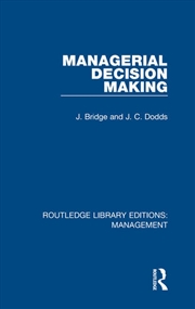 Buy Managerial Decision Making