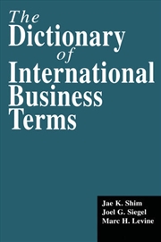 Buy The Dictionary of International Business Terms