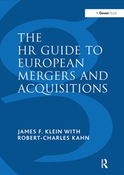 Buy The HR Guide to European Mergers and Acquisitions