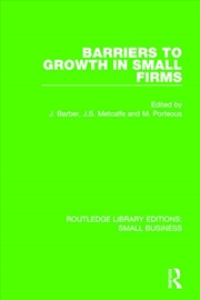 Buy Barriers to Growth in Small Firms