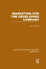 Buy Marketing for the Developing Company (RLE Marketing)